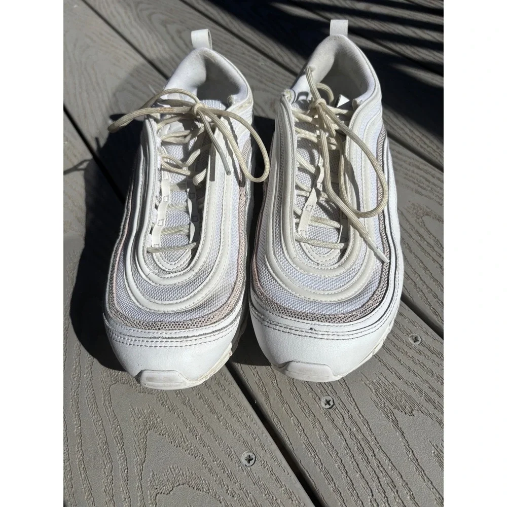 Nike‎ Air Max 97 Sneakers White Silver Athletic Running Shoes Women's